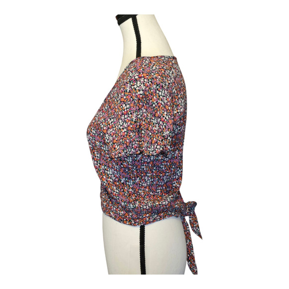 Patrons of Peace Womens Crop Top Size Small Floral Tie Back Bloomcore Festival - Picture 2 of 10